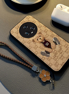 适用于荣耀magic5手机壳新款magic4pro保护套全包防摔magic3布纹硅胶网红女款挂绳高级感潮牌简约卡通外壳ins