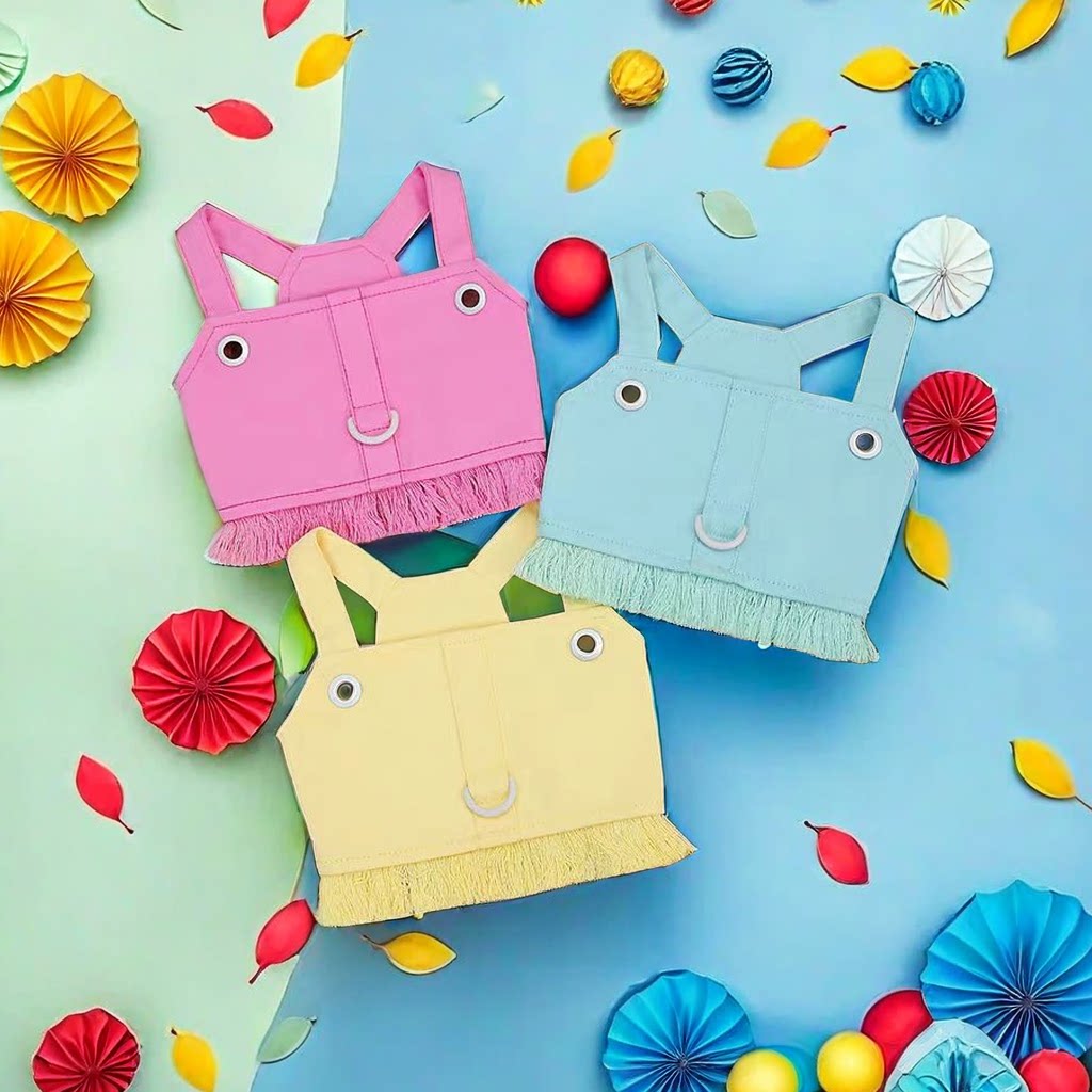 宠物糖果色夏季牵引绳宠物胸背猫咪约克夏薄款泰迪比熊小狗狗衣服