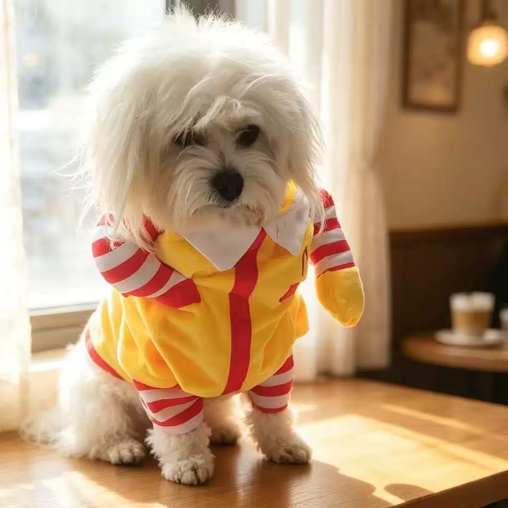 宠物狗狗搞怪变身装柯基柴犬比熊小中型狗狗立体两脚衣可爱搞怪款