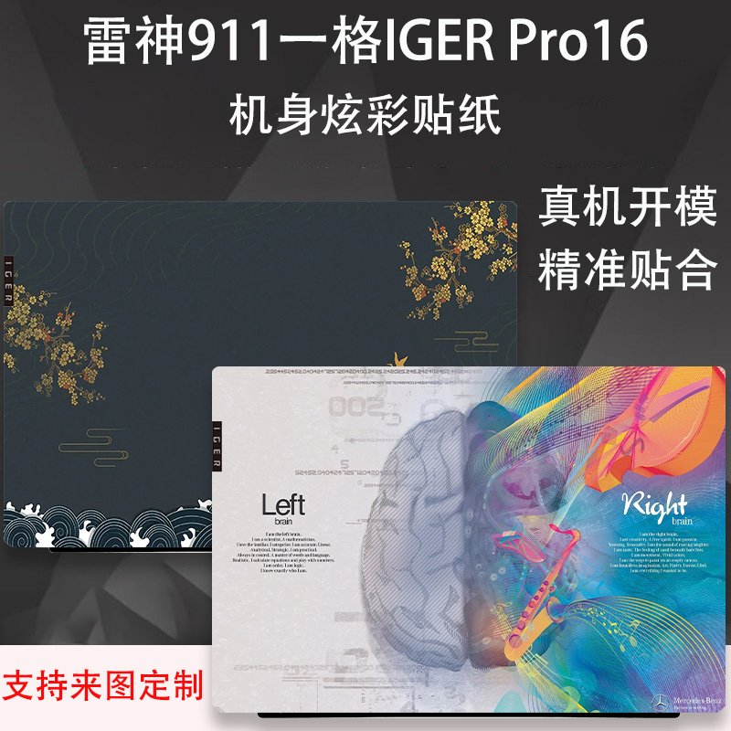 雷神(ThundeRobot）911一格IGER Pro16笔记本机身炫彩贴纸16英寸图案定制贴膜11代i5i7电脑外壳保护膜 3C数码配件 笔记本炫彩贴 原图主图