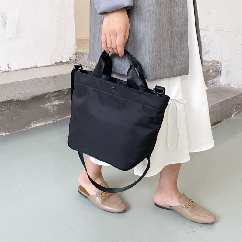 女生手提包尼龙2025新款潮韩版大容量百搭单肩斜挎包通勤帆布包