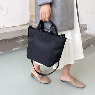 女生手提包尼龙2025新款潮韩版大容量百搭单肩斜挎包通勤帆布包