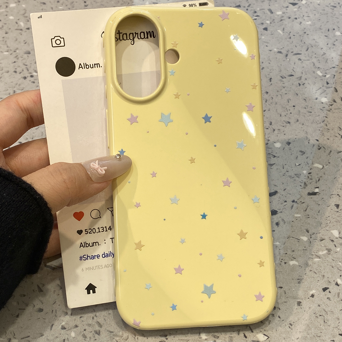 ins韩系简约彩色星星适用于苹果16手机壳iphone15保护套14硅胶13全包新款17promax防摔15pro少女心max手机套p