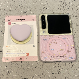 pura 少女心满屏蝴蝶结液态爱心支架适用华为purax折叠屏手机壳Pocket2三星zflip7女6套5典藏版 每日新品