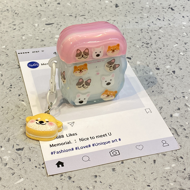 日韩可爱柯基小狗适用airpods4保护套airpod3带挂件苹果pro耳机壳二代无线蓝牙第三代aipods2代airpodpro四代