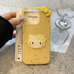 夏日小清新彩色波点立体卡通适用苹果16promax手机壳iphone14保护套17防摔13新款15pro可爱max手机套plus女12