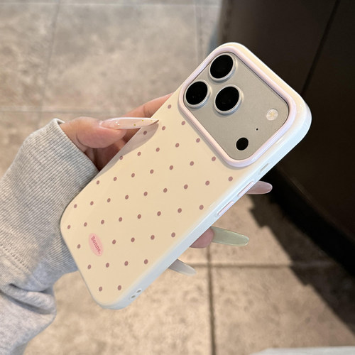 ins风韩系简约波点适用于苹果17promax手机壳iphone16保护套15pro新款max手机套超好看女巨好看高级感小众款