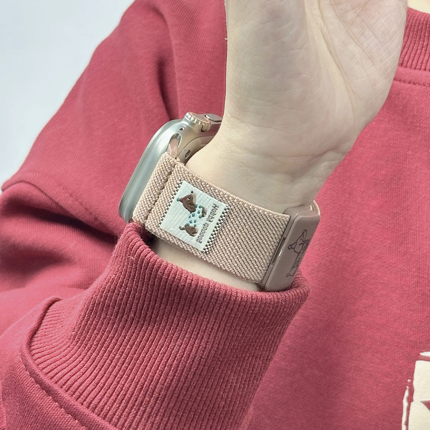 编织腊肠狗适用iWatchs10代表带苹果手表s9尼龙透气弹力applewatch8夏天S11新款s7/6女款ultra3/2/se磁吸高级