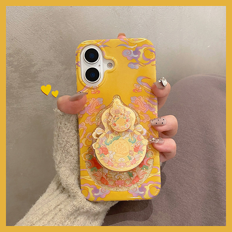 中国风招财进宝可旋转葫芦适用iphone16pro手机壳苹果15保护套14女防摔13新款16promax本命年max新年过年喜庆,3C数码配件,手机保护套/壳,淘宝优惠券,粉丝福利购,淘宝优惠卷