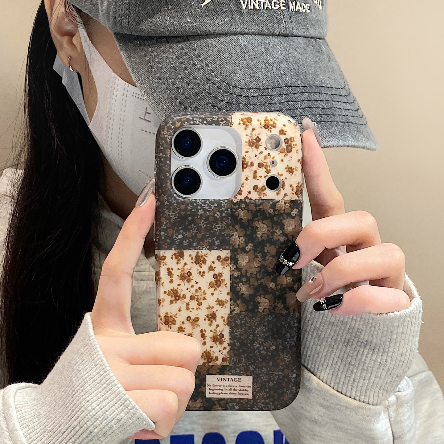 【每日新品】复古拼接小碎花适用于iphone17手机壳苹果15保护套14全包13新款17promax女16pro超好看max手机套