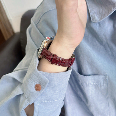 誉捷适用s11苹果手表表带iwatch手表带applewatch真皮watchs小众series新款s10小香风s9/s8女款ultra3/2/se潮
