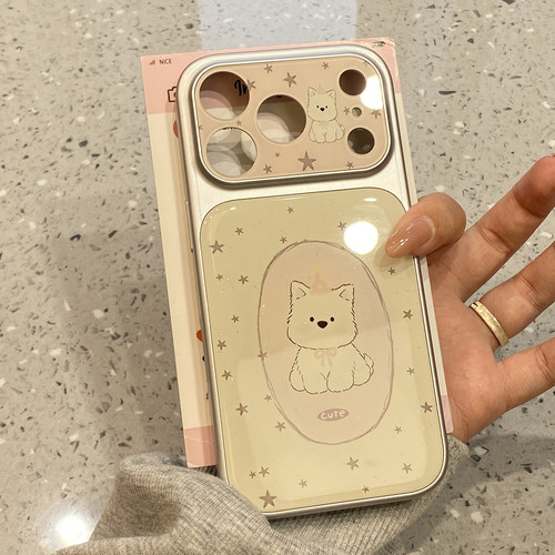 可爱温柔星星西高地大视窗适用于苹果17promax手机壳iphone16pro保护套15新款17pm超好看巨好看全包防摔超火
