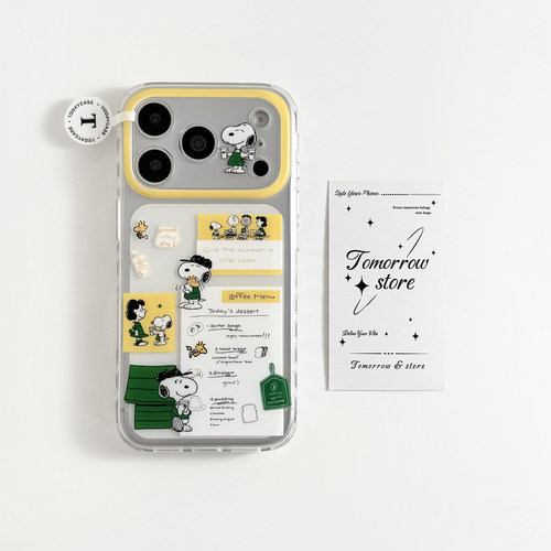 可爱史努比标签带挂绳适用于苹果17pro手机壳iphone16promax保护套15新款17pm超好看max手机套i全包防摔超火