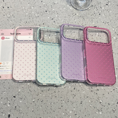 韩系ins磨砂波点适用于苹果17promax手机壳iphone16pro保护套15p新款17pm超好看情侣14手机套i不会撞壳艺术13