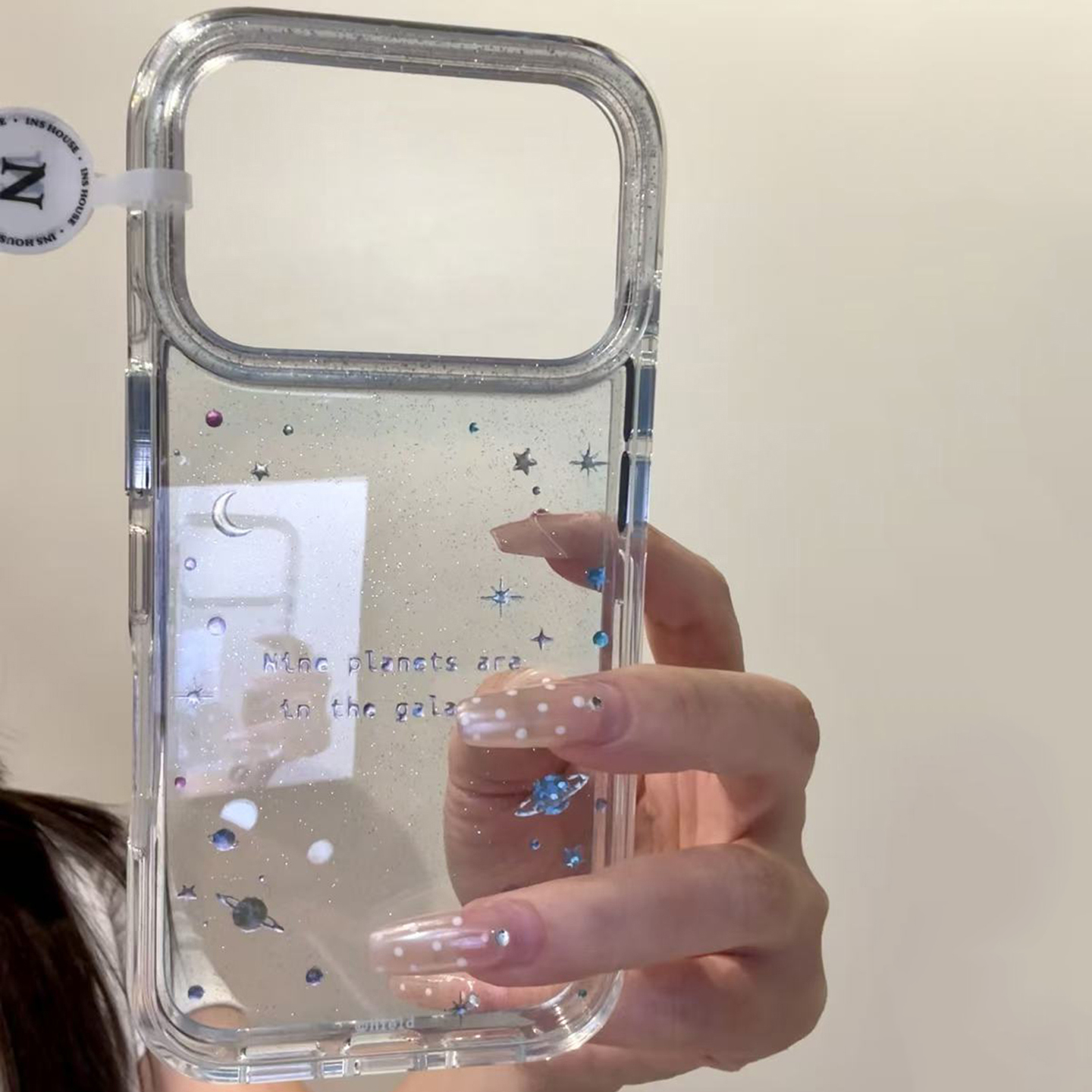 韩系ins高级感闪粉星球月亮适用于iphone17pro手机壳苹果16保护套14全包防摔13新款15promax女max独特手机套p