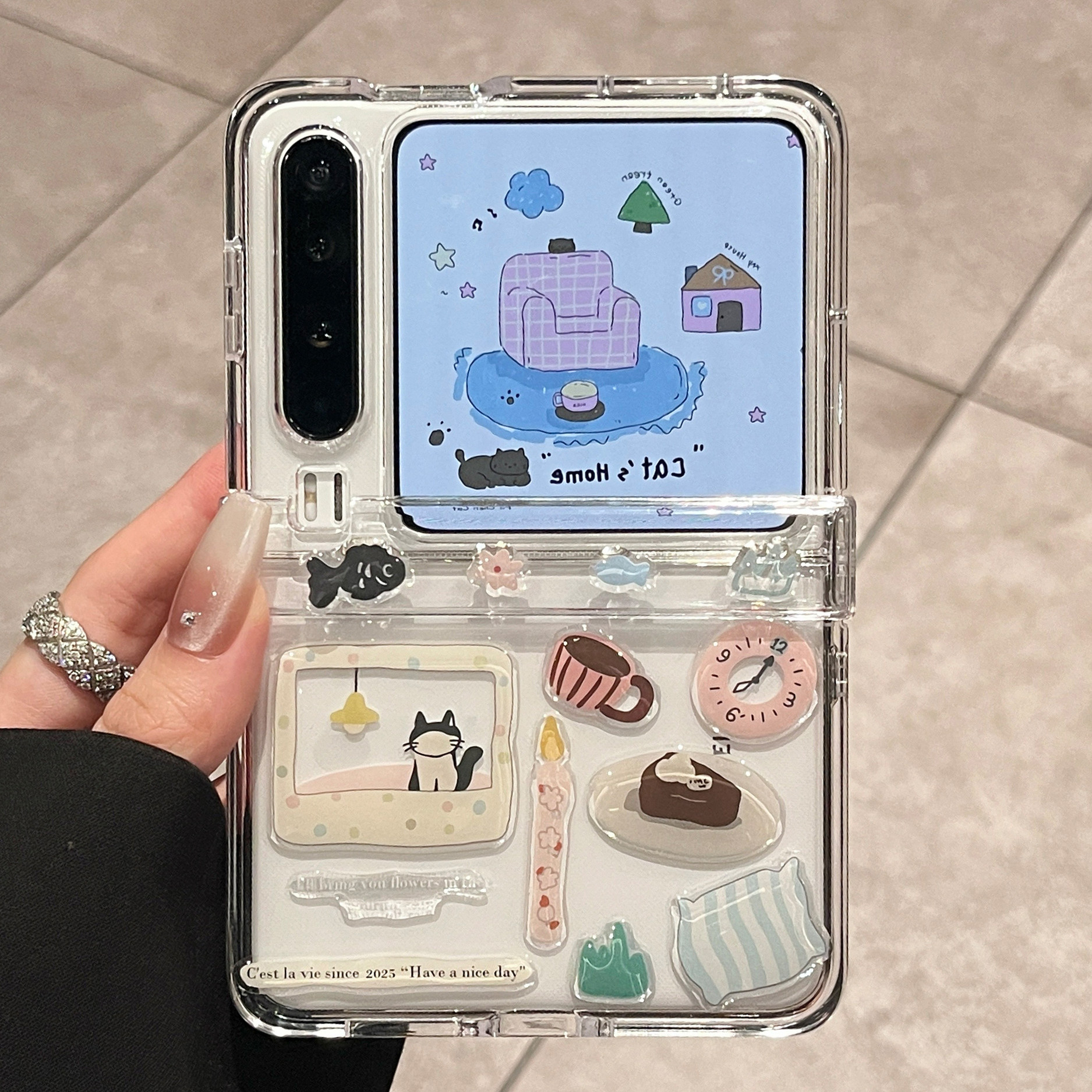 ins风小众可爱猫咪贴纸中轴保护适用华为purax折叠屏手机壳新款pura/x典藏版透明新款超好看外壳简约高级感女,3C数码配件,手机保护套/壳,淘宝优惠券,粉丝福利购,淘宝优惠卷