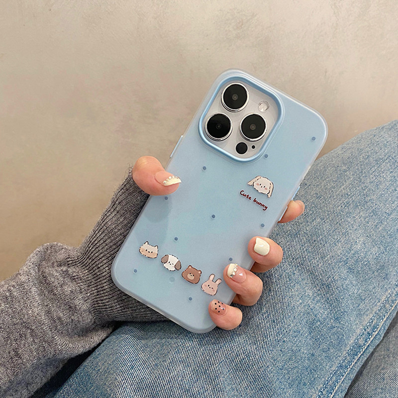 韩风ins可爱卡通适用苹果15promax手机壳iphone14