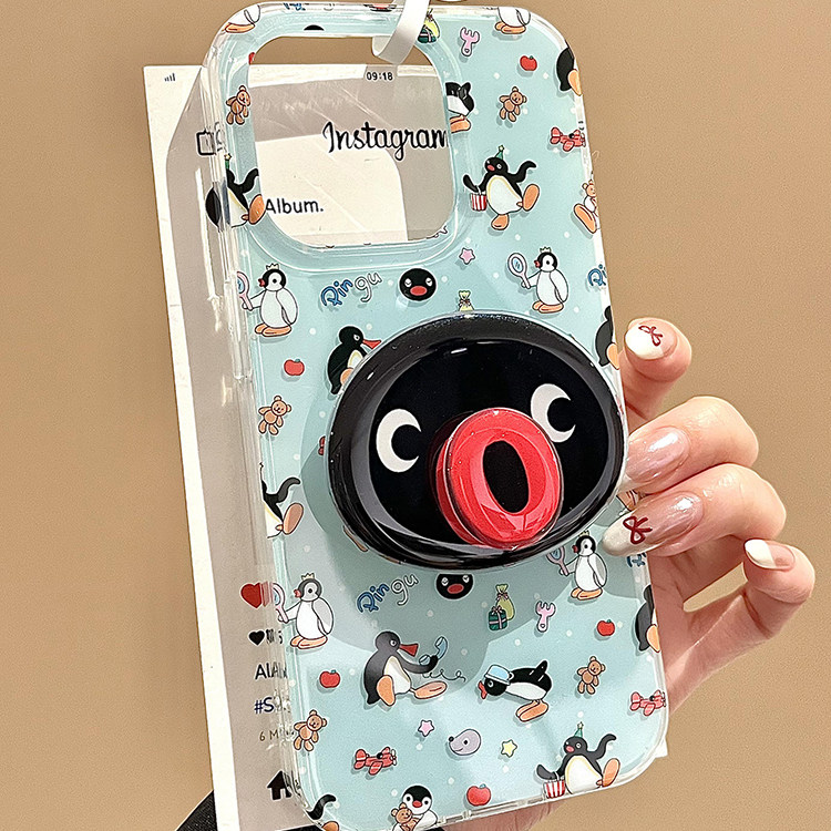 满屏可爱小企鹅带支架适用iphone17pro手机壳苹果15保护套14双层防摔13新款16promax女款超好看外壳max高级感,3C数码配件,手机保护套/壳,淘宝优惠券,粉丝福利购,淘宝优惠卷