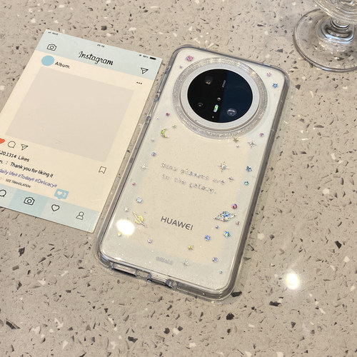 高级感闪钻星球月亮适用华为mate80promax手机壳mate70pro/mate60新款pura80外壳pura70p高级感保护套不撞款