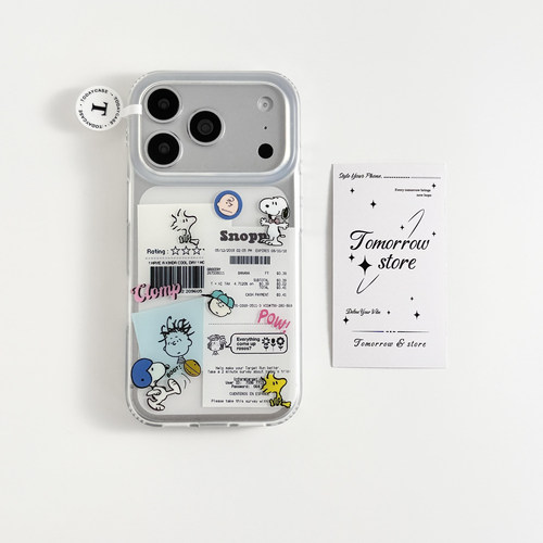 可爱史努比插画适用于苹果17promax手机壳iphone16pro保护套15新款17pm超好看巨好看高级感小众全包防摔超火