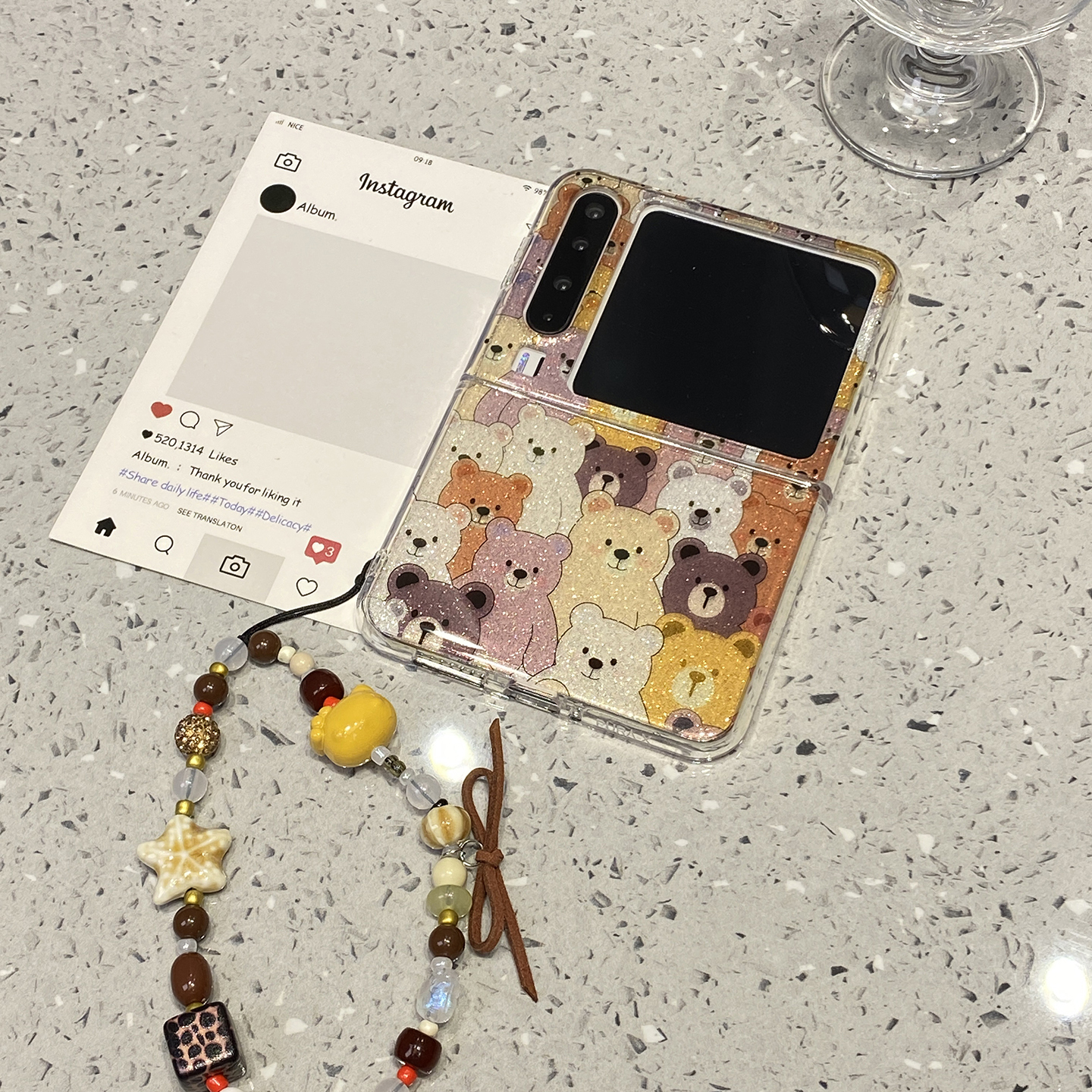 可爱闪粉卡通小熊适用华为purax折叠屏手机壳高级感外壳防摔超好看女款巨好看独特pura/x典藏版巨好看独特潮