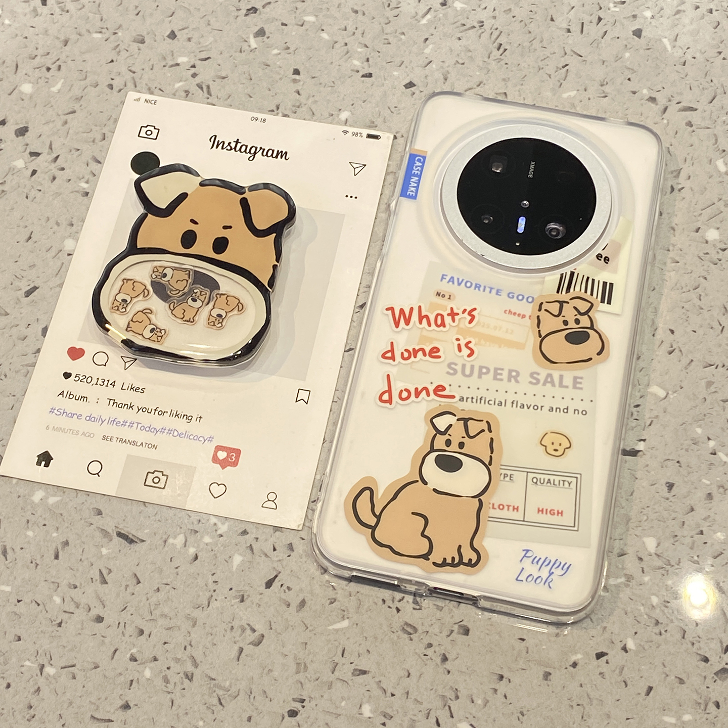 【每日新品】可爱线条狗狗摇摇乐支架适用华为mate70pro手机壳mate60pro保护套新款pura80外壳pura70p高级感p