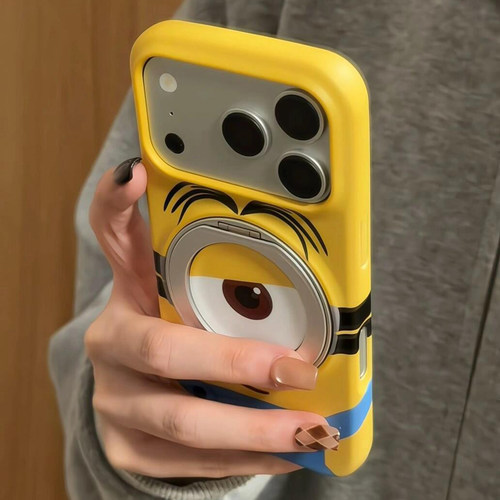 【每日新品】趣味可爱小黄人旋转支架适用于苹果17promax手机壳iphone16pro保护套15新款17pm超好看max手机套