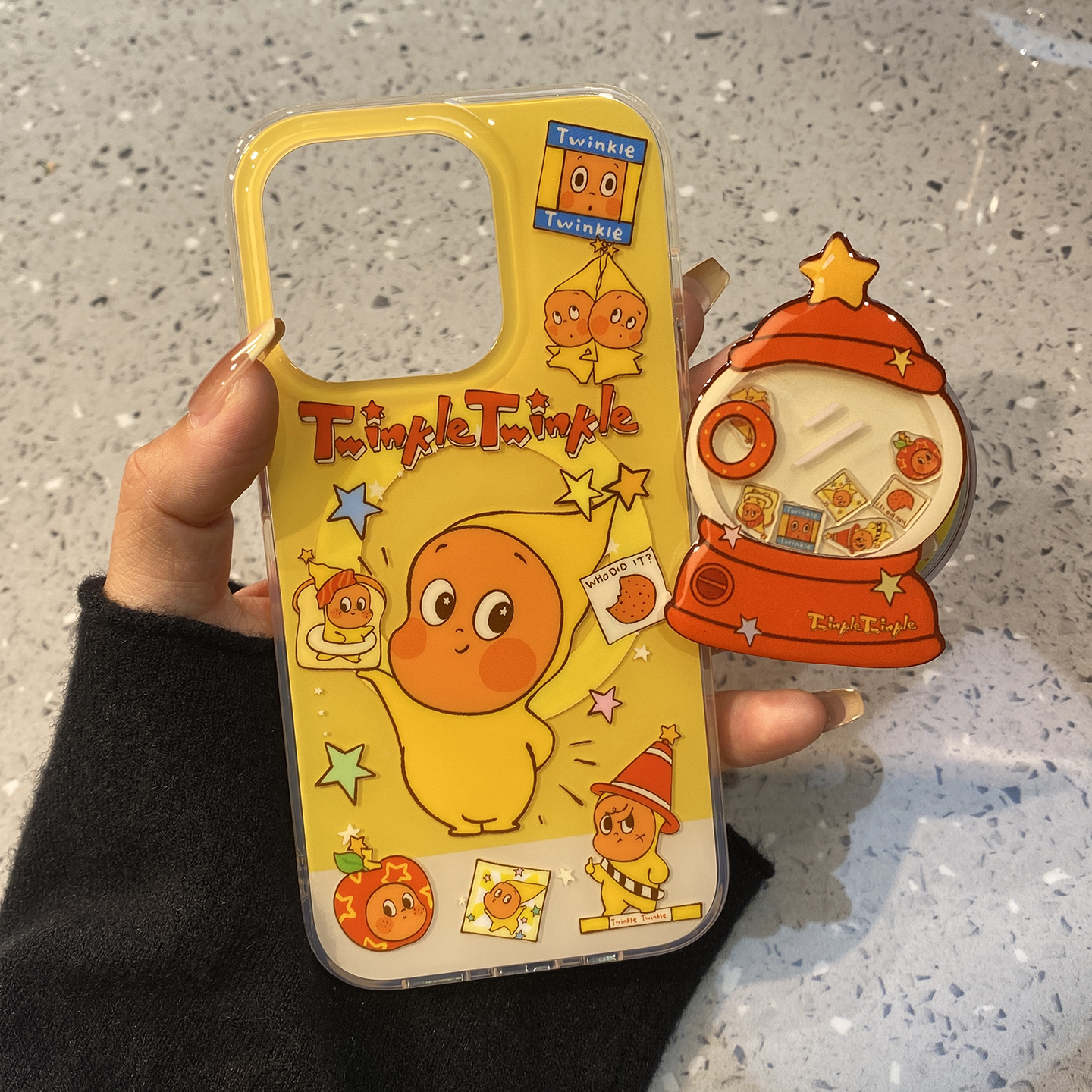 可爱糖果星星人磁吸款适用于苹果16pro手机壳iphone17保护套14摇摇乐扭蛋机支架13新款15promax创意max手机套