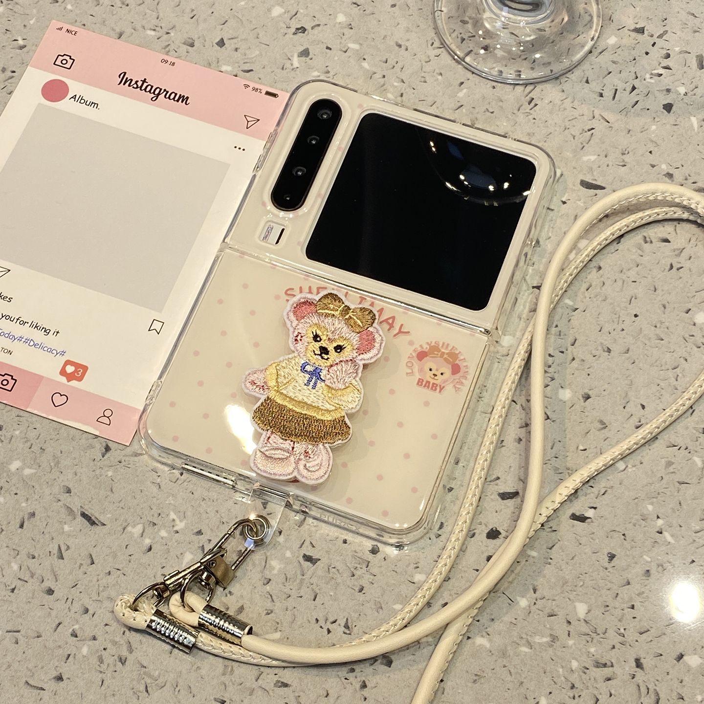 可爱卡通雪莉玫折叠支架适用华为purax折叠屏手机壳pura/x典藏版全包防摔超好看外壳巨好看独特高级感小众女