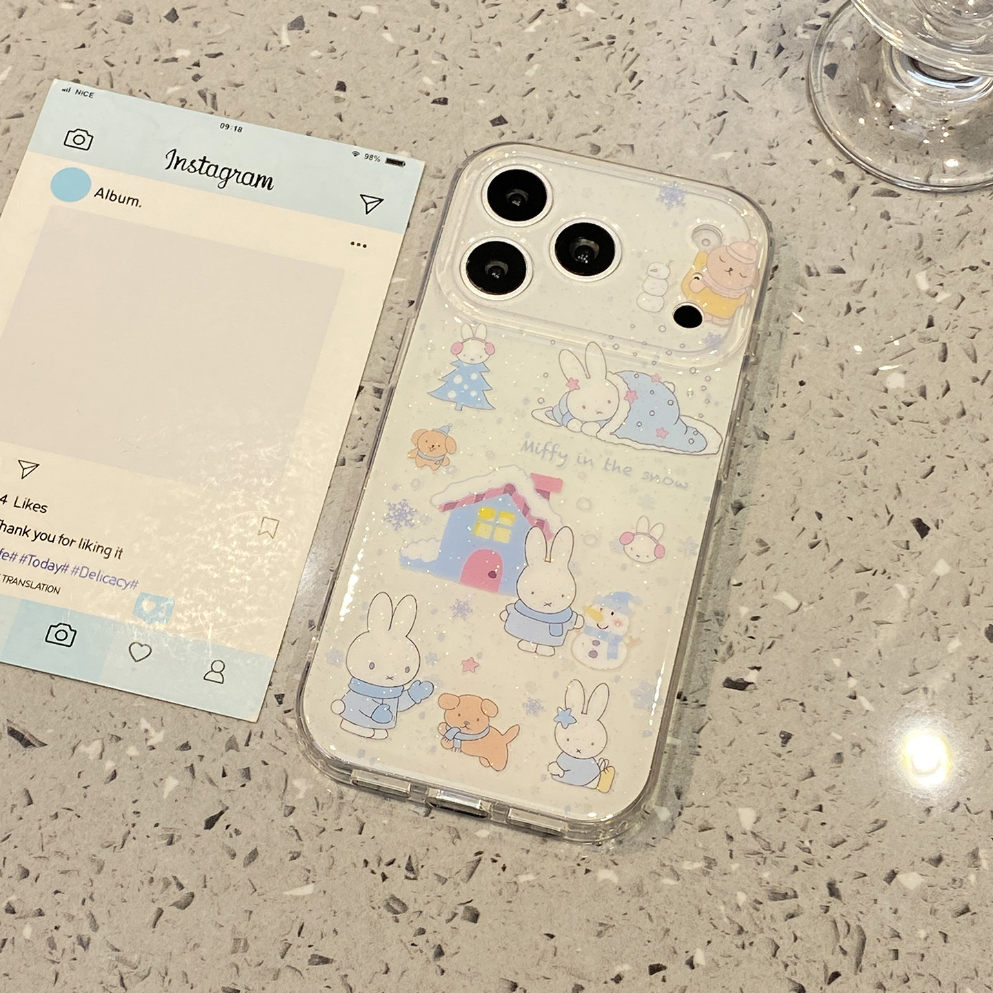 趣味可爱雪地米菲兔适用于苹果17promax手机壳iphone14保护套13网红小众新款16全包15pro超好看max独特手机套,3C数码配件,手机保护套/壳,淘宝优惠券,粉丝福利购,淘宝优惠卷