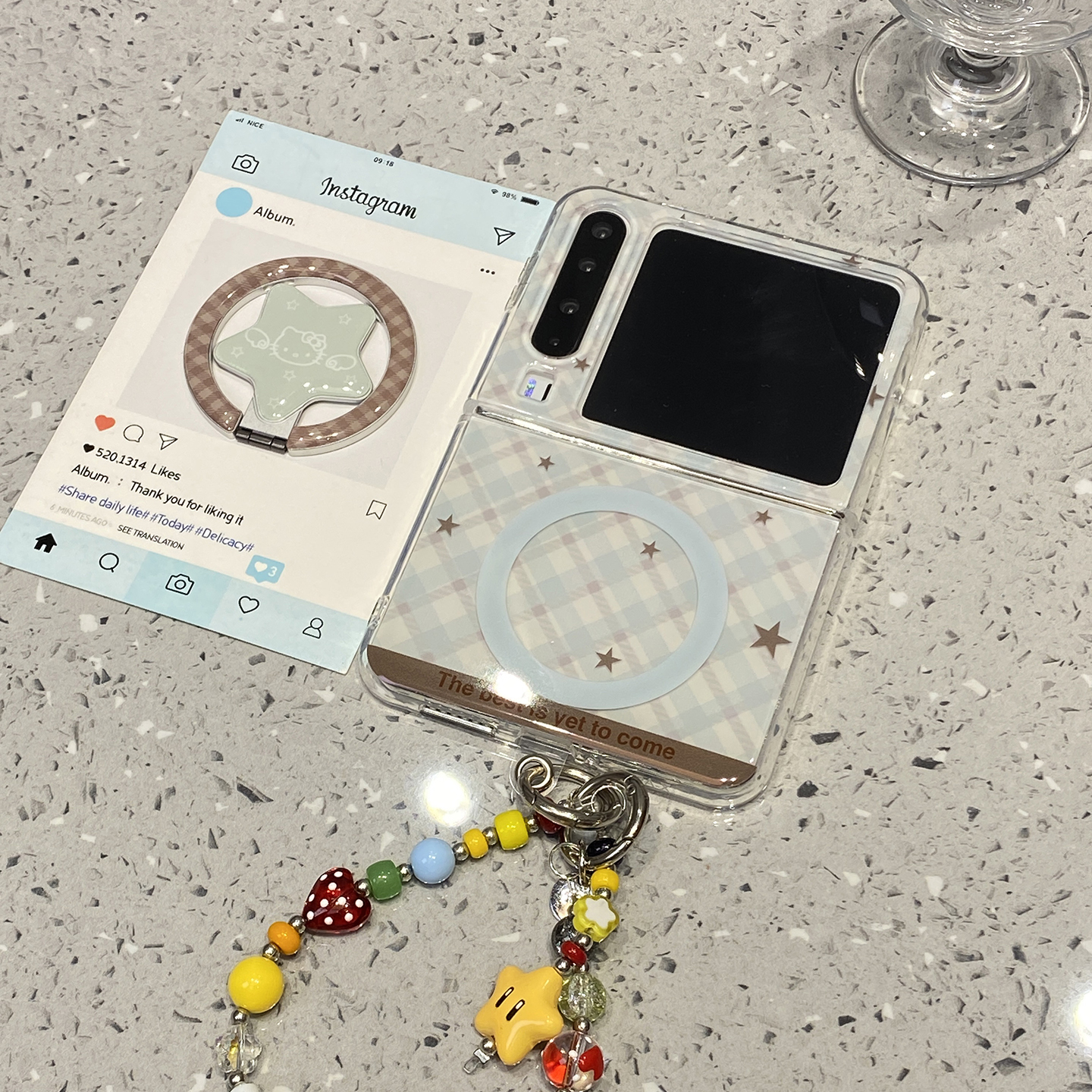 【每日新品】ins风格纹星星适用华为purax折叠屏手机壳p50外壳Pocket2小米mixflip2三星zflip7磁吸6支架5女款