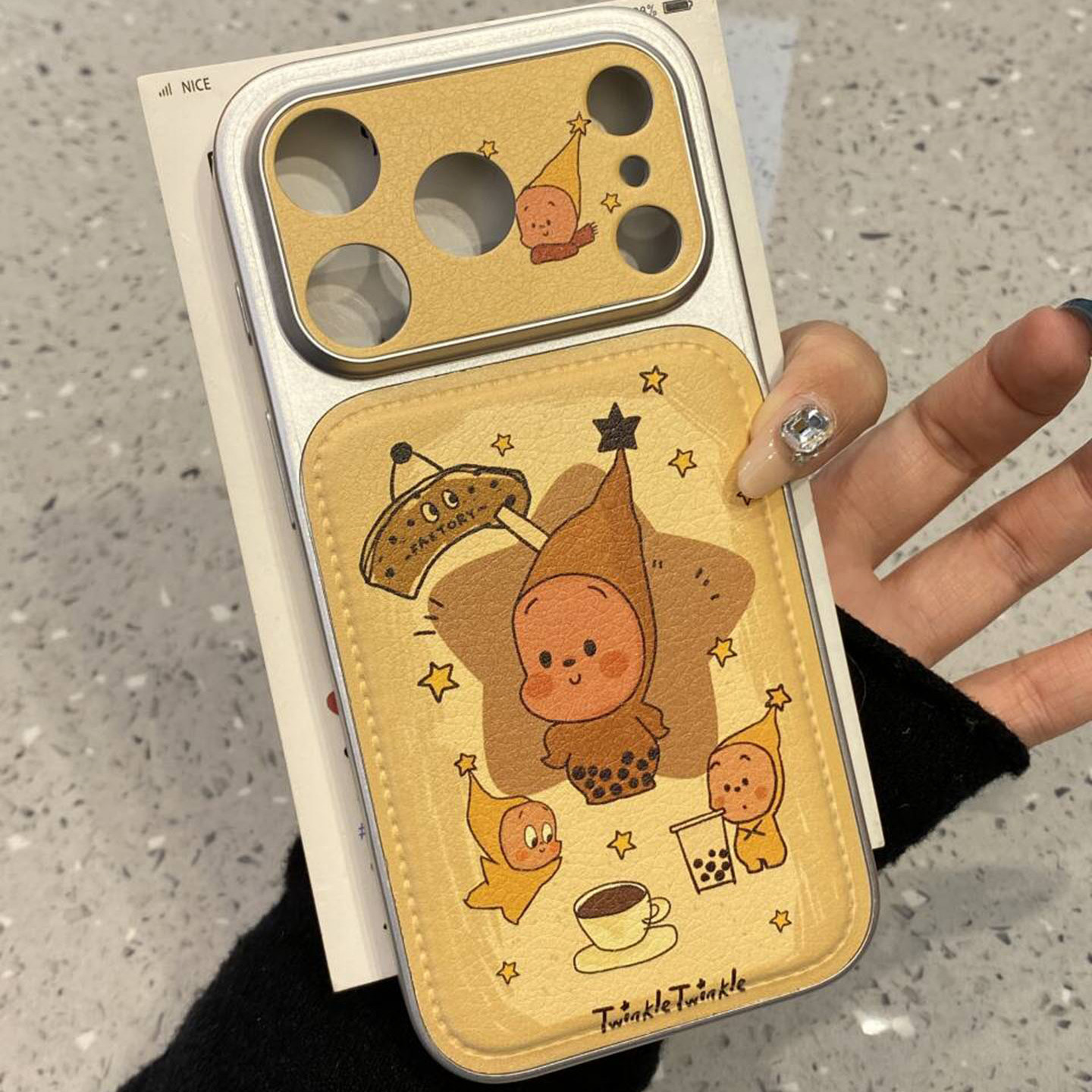 卡通可爱珍珠奶茶星星人适用于iphone17promax手机壳苹果15保护套14皮纹17全包新款16pro小众max高级感手机套,3C数码配件,手机保护套/壳,淘宝优惠券,粉丝福利购,淘宝优惠卷