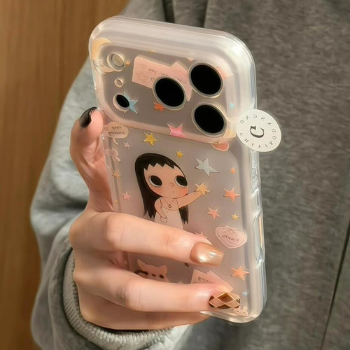 可爱透粉星星小玉适用于苹果18promax手机壳iphone17pro保护套16/15新款17pm超好看巨好看高级感全包防摔超火