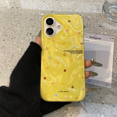 韩系彩色星星蝴蝶结适用于iphone16pro手机壳苹果16保护套14防摔13全包新款15promax小众max手机套网红高级感