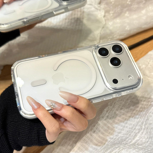 韩系简约透明磁吸壳适用于苹果17pro手机壳iphone16保护套14全包13防摔新款15promax小众高级感max超火/18pro