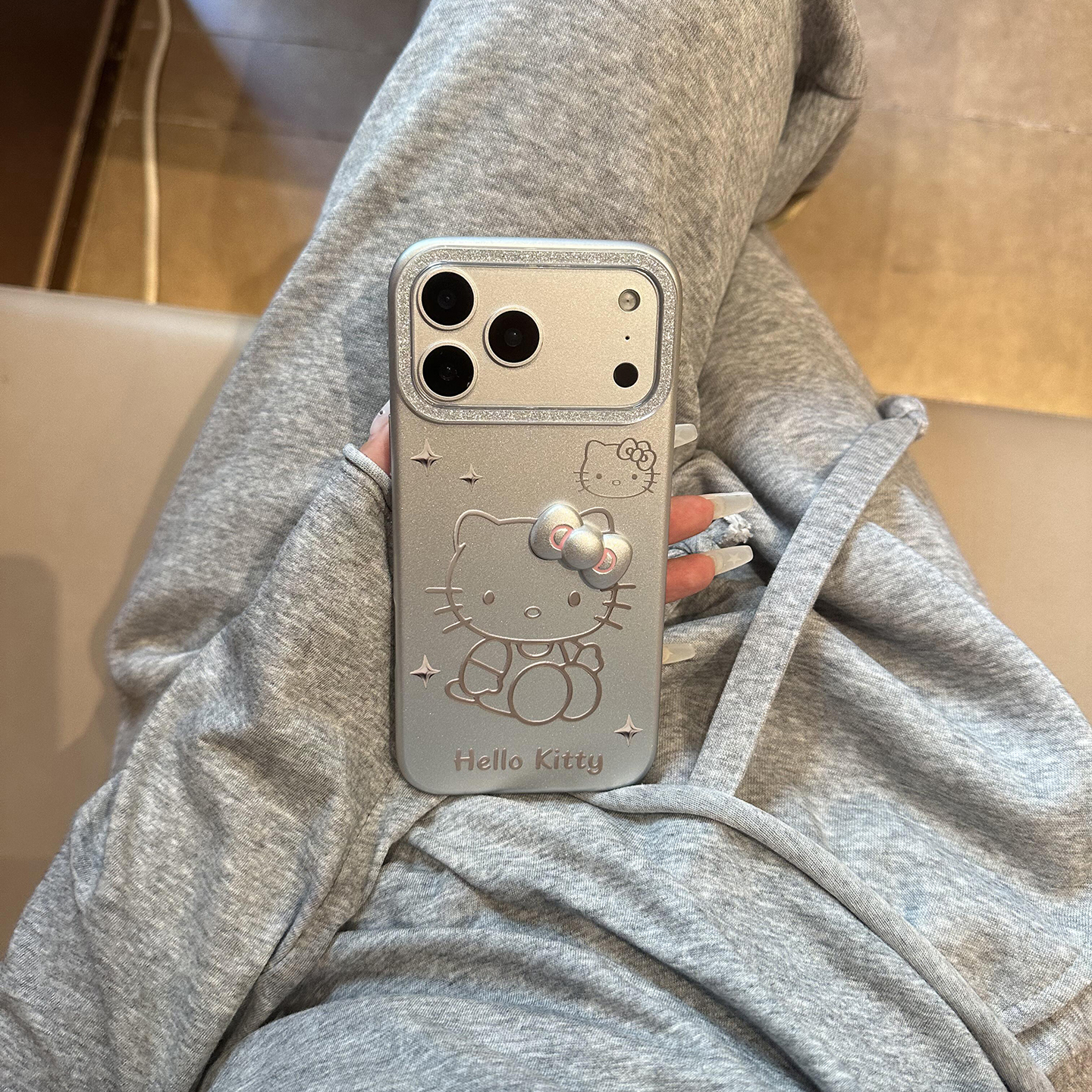 韩系ins电镀kitty猫适用于苹果17promax手机壳iphone16保护套14防摔13全包新款15pro高级感max手机套网红爆款