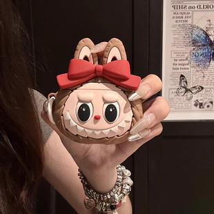 趣味可爱拉布布适用airpods4保护套airpod3苹果pro耳机壳二代无线蓝牙第三代aipods2代airpodpro四代立体硅胶