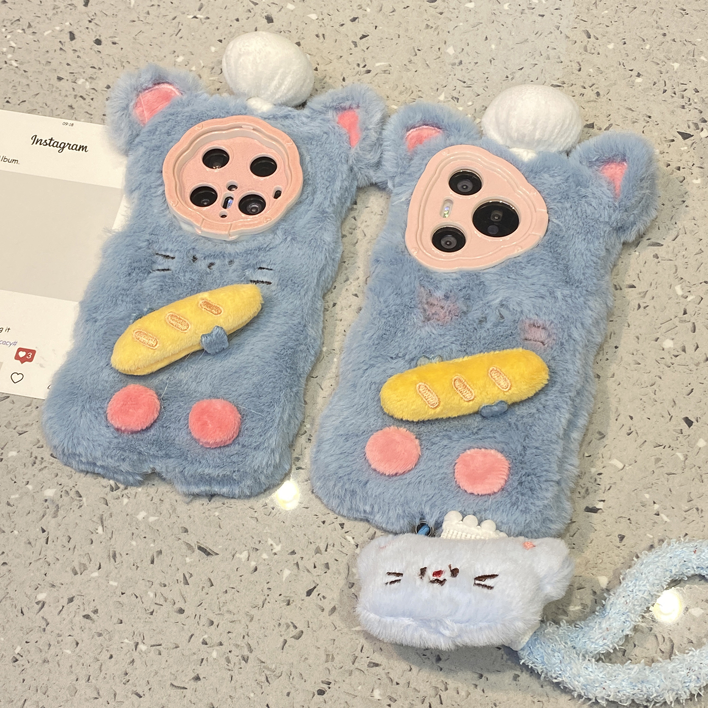 【每日新品】秋冬毛茸茸可爱面包老鼠适用华为mate70pro手机壳mate60pro保护套新款pura80外壳pura70p高级感