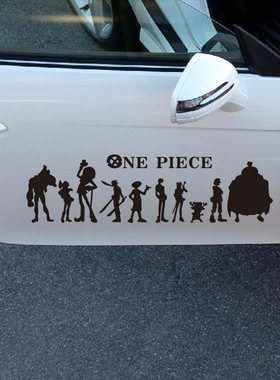 动漫ONE PIECE海贼王车贴路飞索隆贴画创意车贴天窗装饰贴防水贴