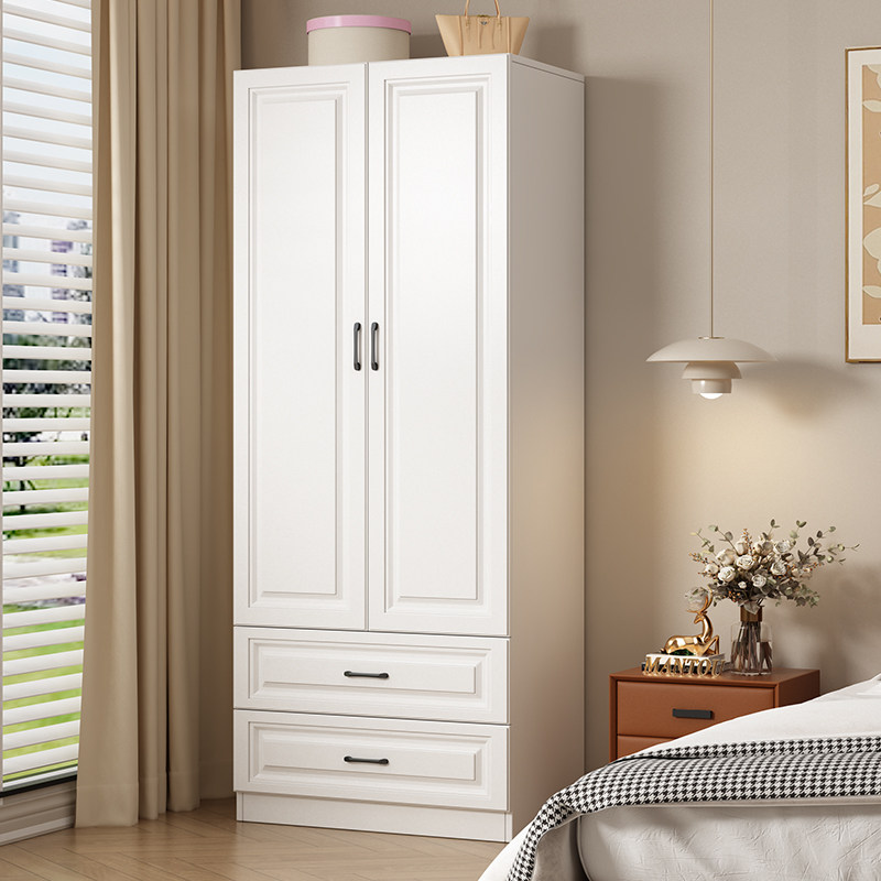 简约小户型家用卧室单门双门衣柜木质抽屉款收纳衣橱儿童储物定做