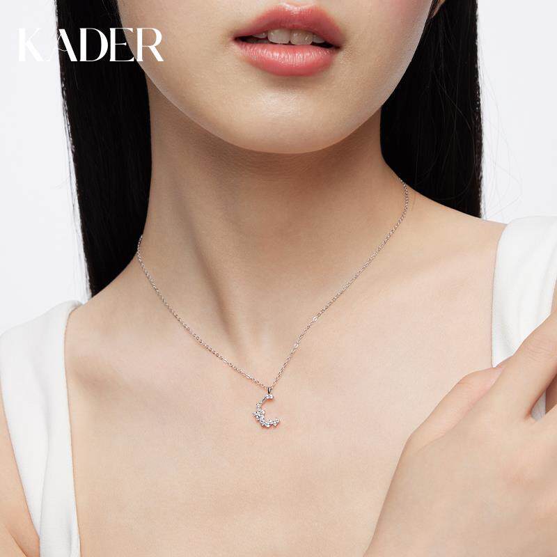 卡蒂罗闪耀月光项炼女生锁骨炼925银小众设计生日礼物简约精致