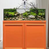 睿美心造溪流C款 简约现代鱼缸套餐家用客厅落地式 过滤系统静音