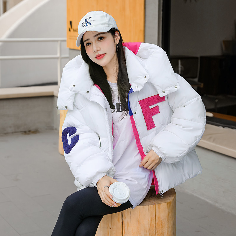 实拍2023冬季设计感新款韩版羽绒棉服女加厚宽松连帽潮女外套