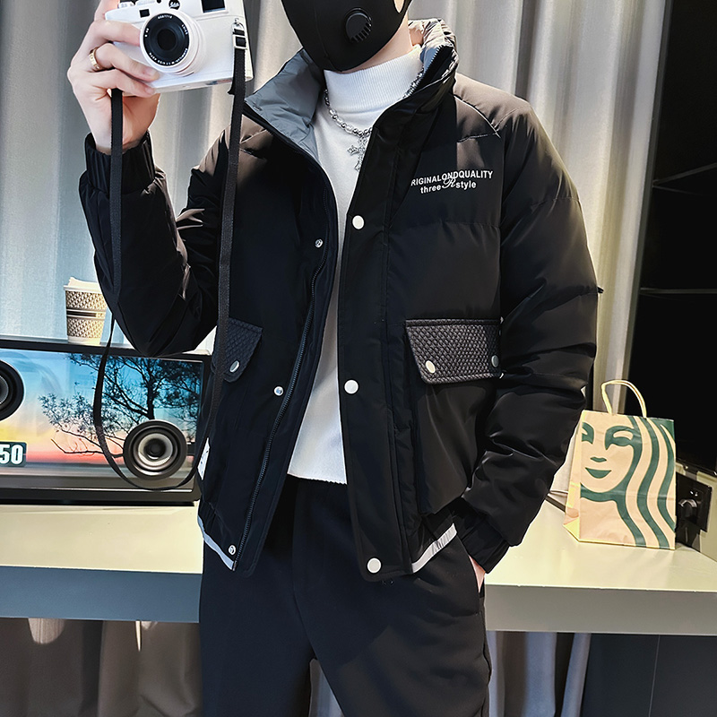 冬季工装羽绒棉服男潮牌痞帅男装上衣2022新款加厚羽绒棉衣外套潮