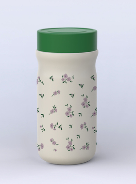 小碎花水杯保温杯带茶隔316不锈钢内胆300ml小巧便携口袋保温杯