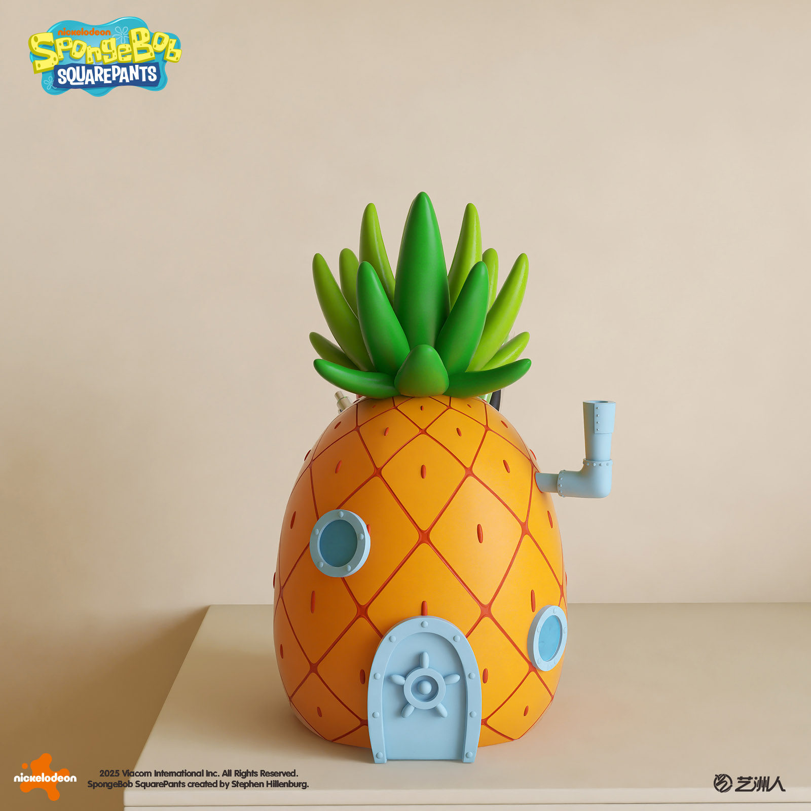 海绵宝宝菠萝屋桌面电视空调遥控器收纳盒笔筒杂物整理盒茶几摆件