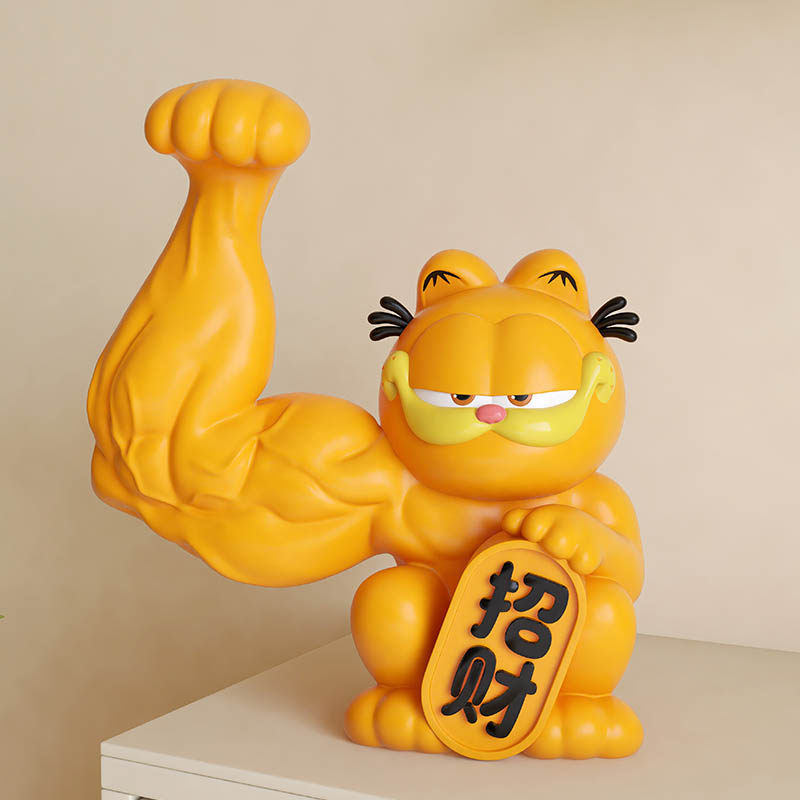 加菲猫招财猫摆件开业礼物前台图片