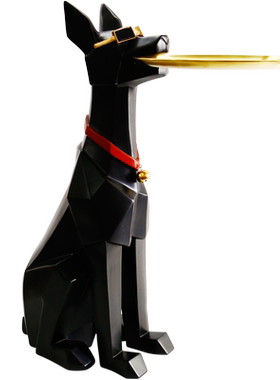 招财狗客厅落地迎宾电视柜旁边