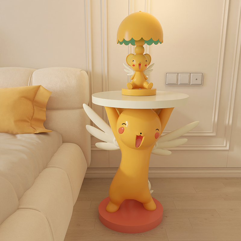 百变小樱小可客厅沙发电视柜旁边落地床头柜台灯搬家礼物装饰摆饰