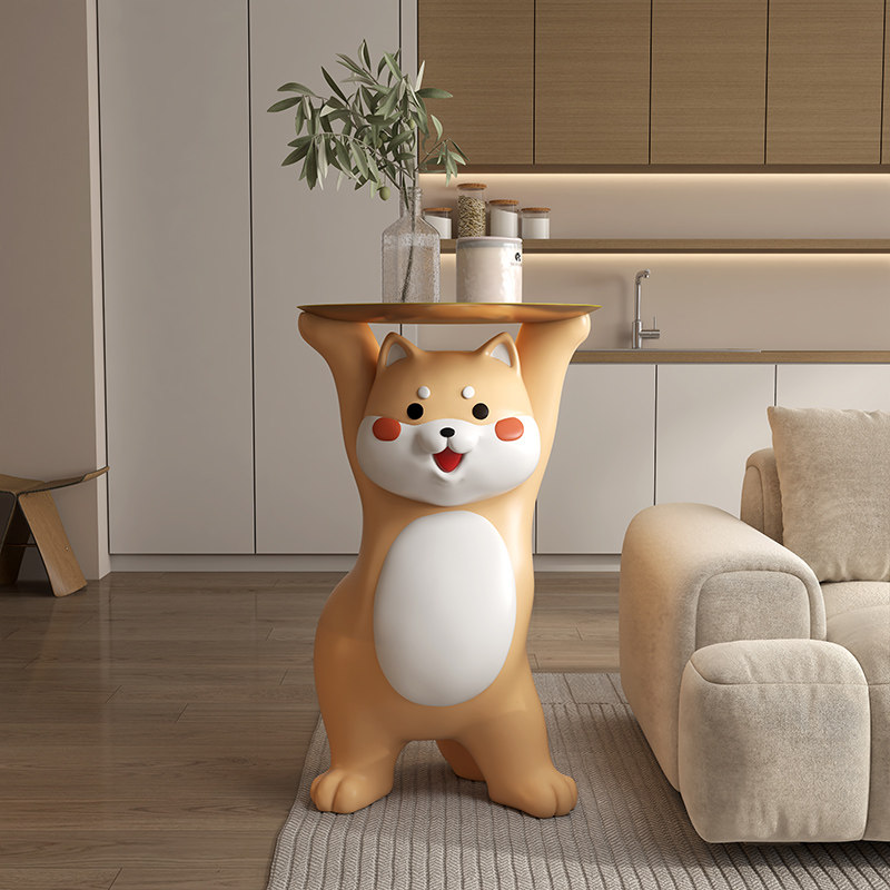 招财柴犬发财玄关收纳落地摆件餐饮店开业贺礼乔迁送礼物装饰摆件